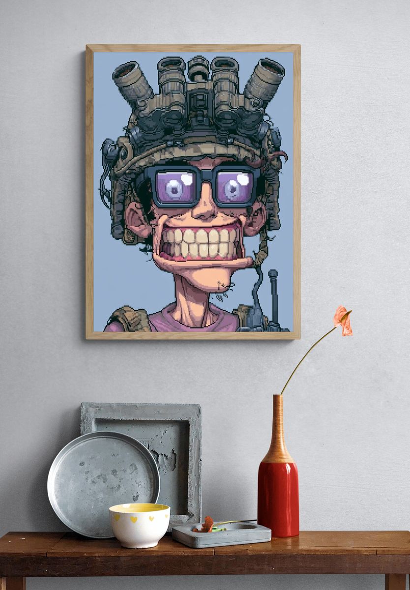 Egyptian Warrior Illustration Poster. — room view 3