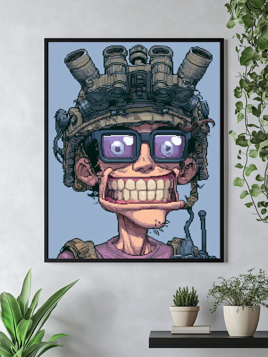 Egyptian Warrior Illustration Poster. — room view 4