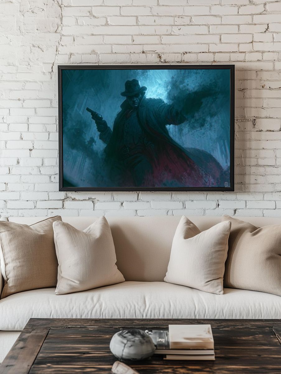 Noir Detective in the Fog Poster. room preview