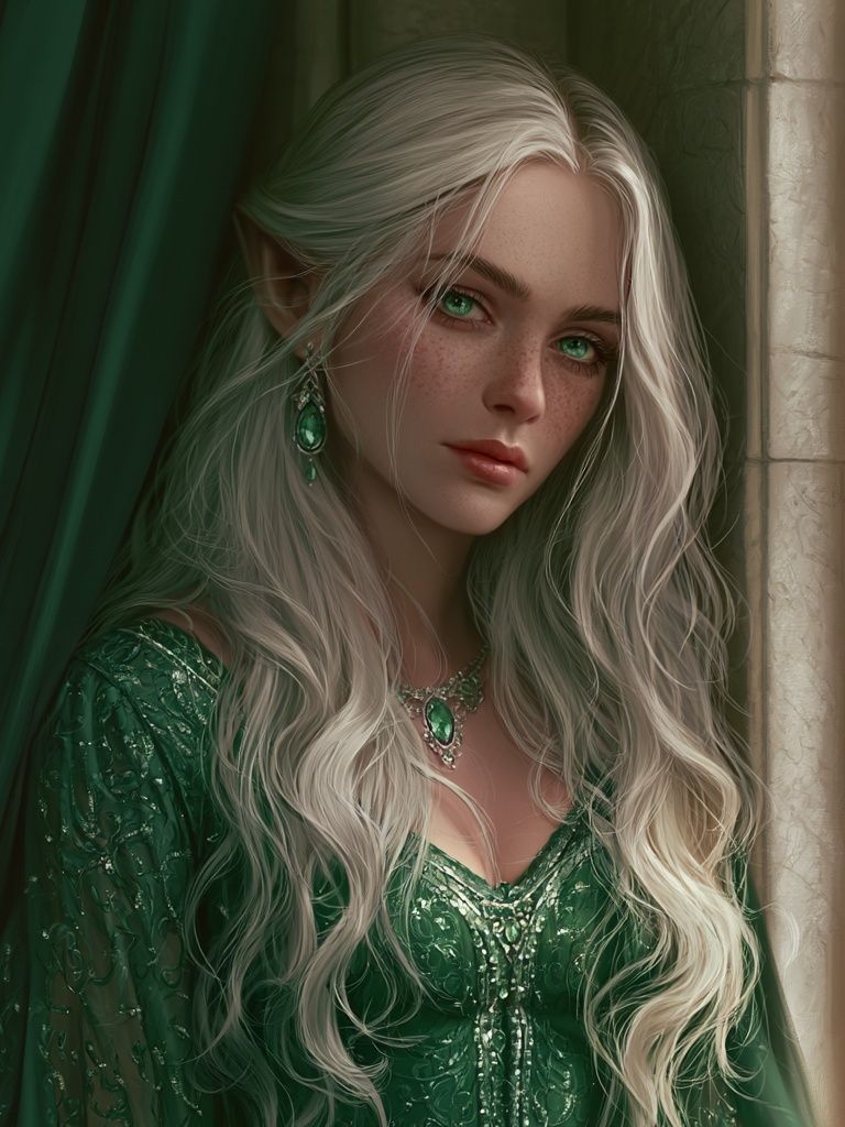 Elven Portrait Illustration Poster. poster — illustration art