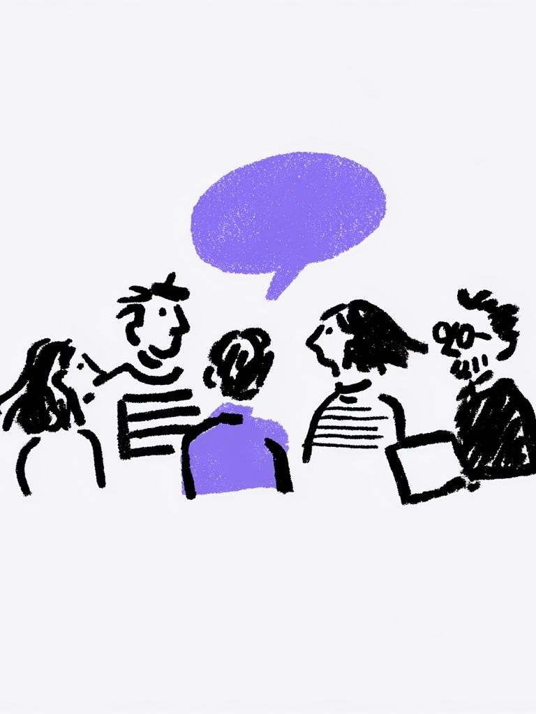 Conversation Sketch Illustration Poster. poster — illustration art