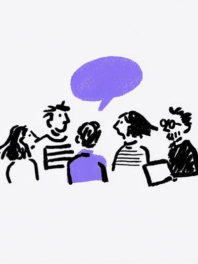 Conversation Sketch Illustration Poster. poster