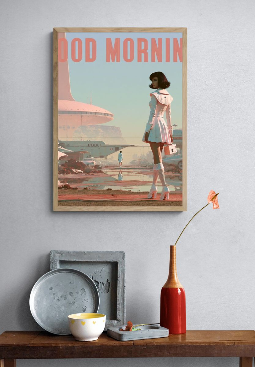 Good Morning Retro Sci-Fi Poster. — room view 3