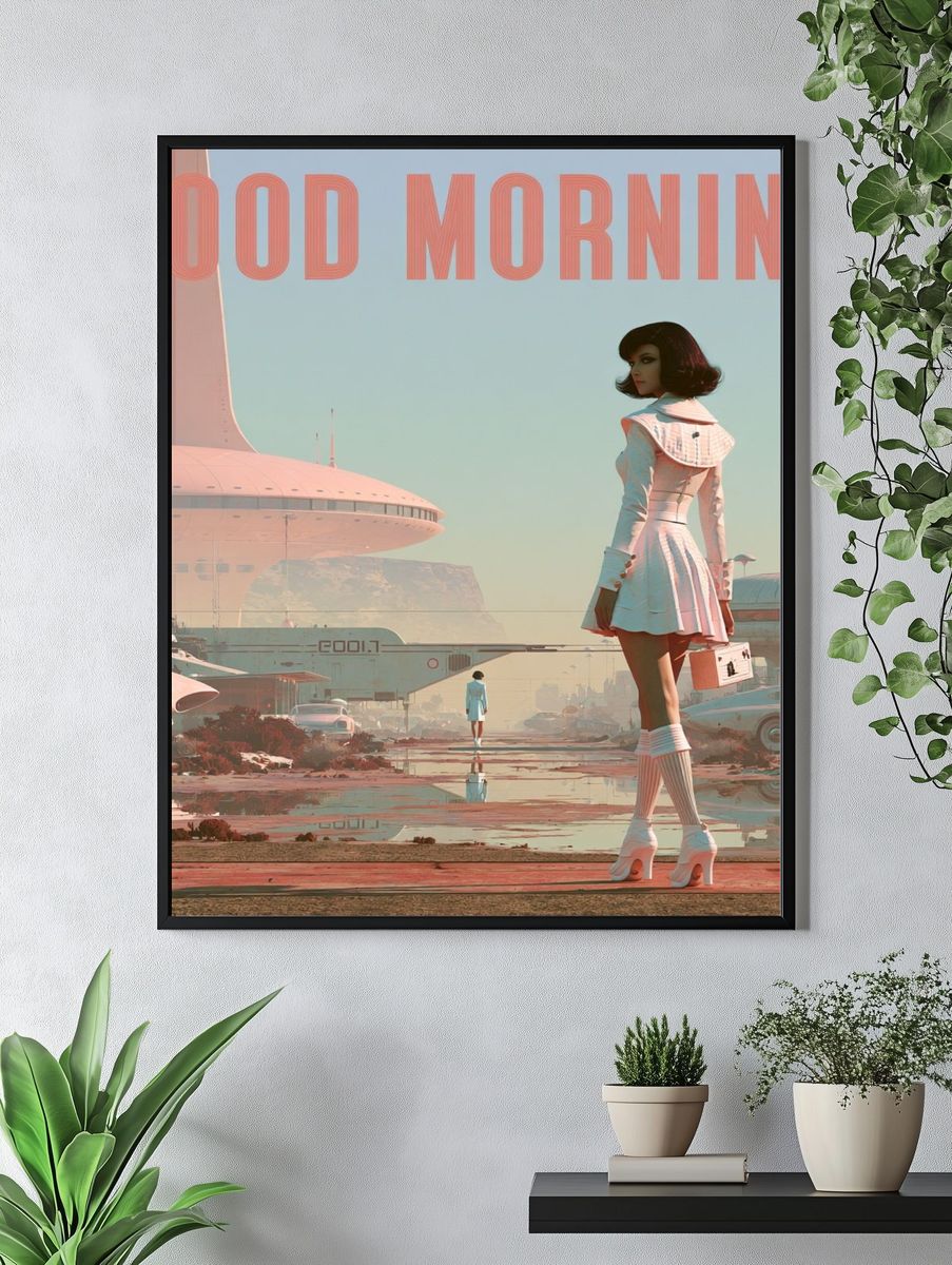 Good Morning Retro Sci-Fi Poster. — room view 4