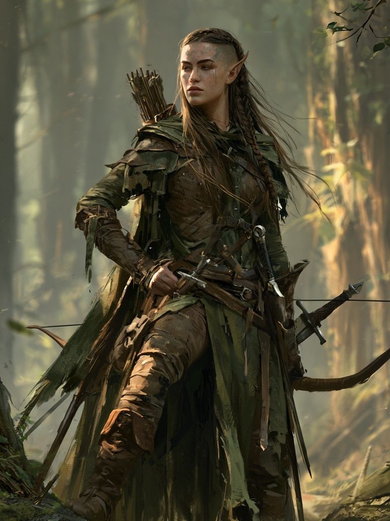 Forest Archer Fantasy Illustration Poster. poster — illustration art