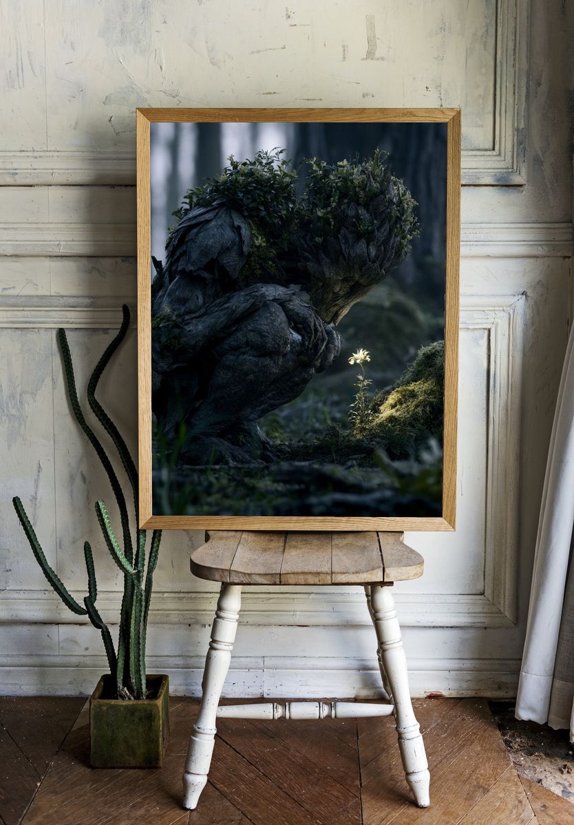 Forest Golem Digital Art Print. — room view 1