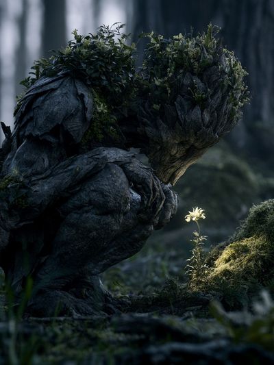 Forest Golem Digital Art Print.