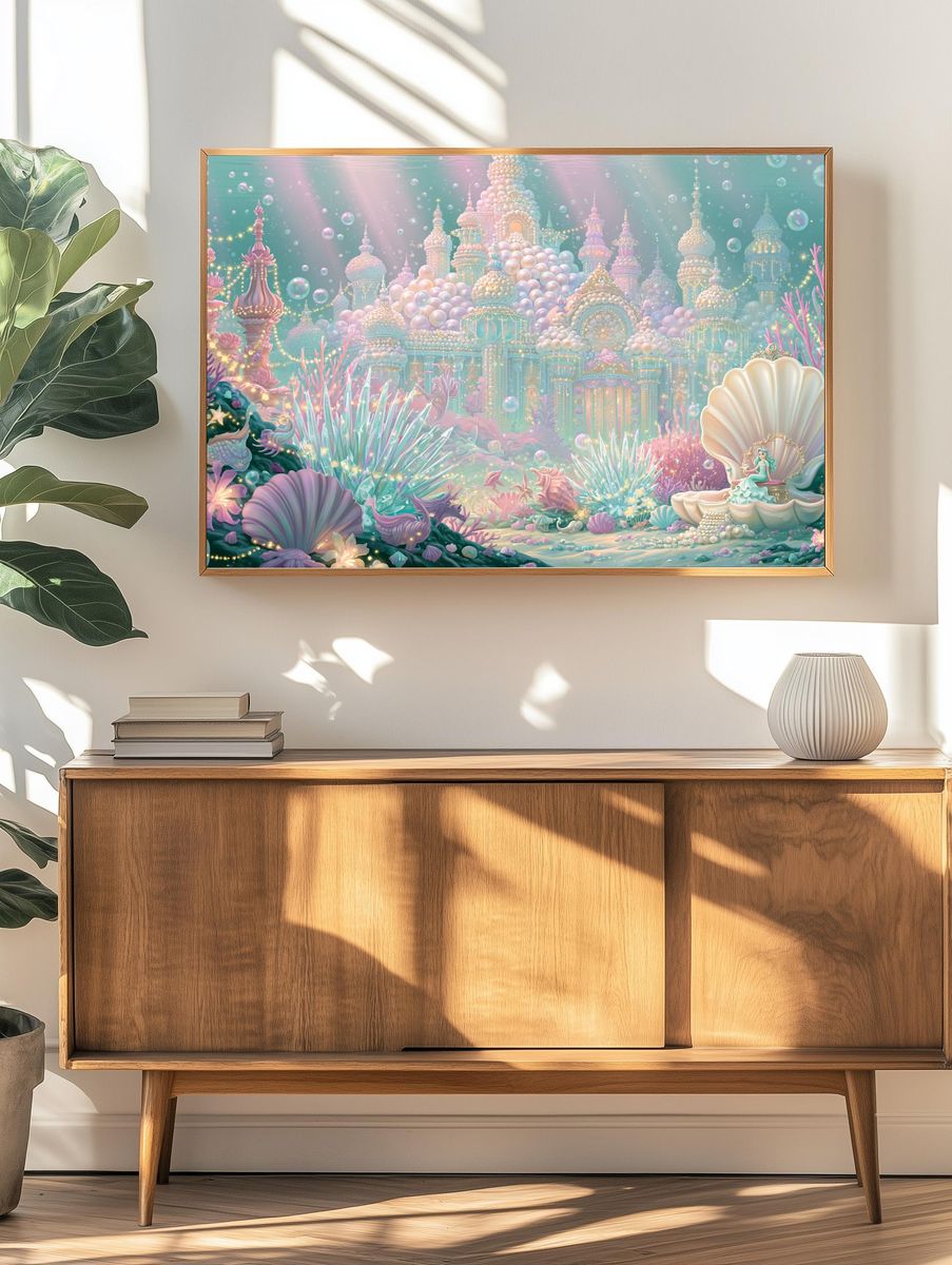 Enchanted Undersea Palace Print. — room view 3