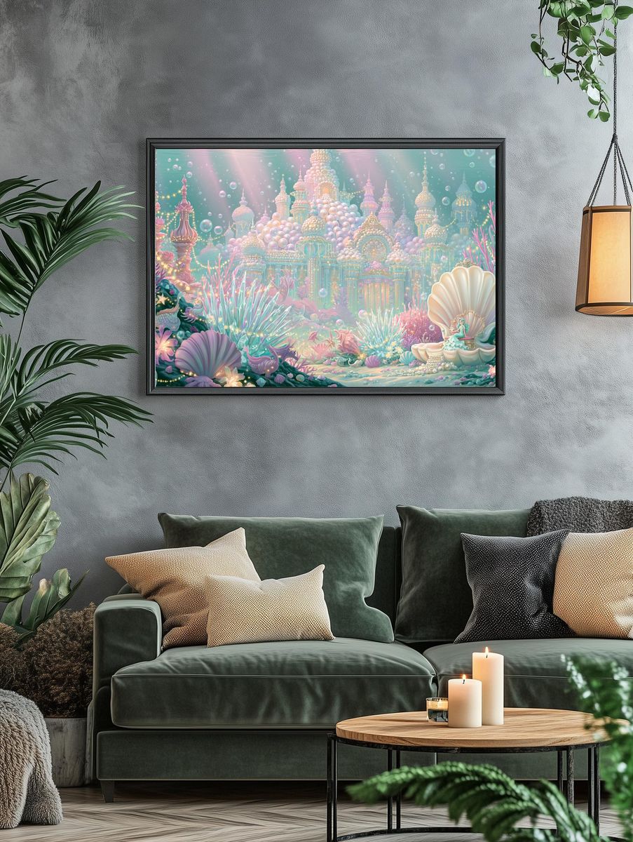 Enchanted Undersea Palace Print. — room view 4