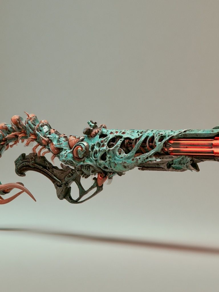 Surreal Sci-Fi Weapon Print. poster — illustration art