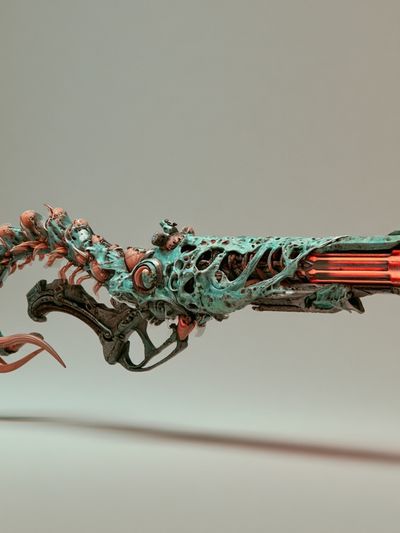 Surreal Sci-Fi Weapon Print.