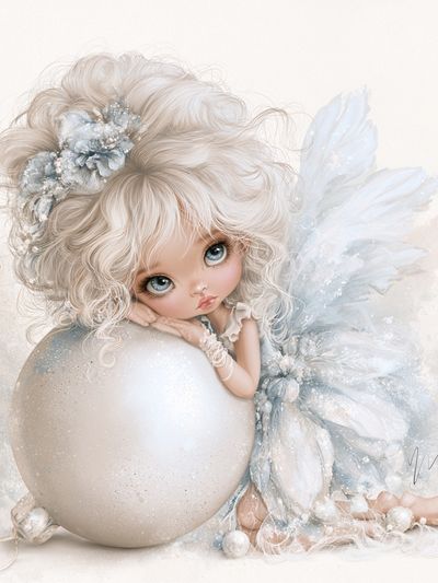 Winter Fairy Doll Illustration Poster.