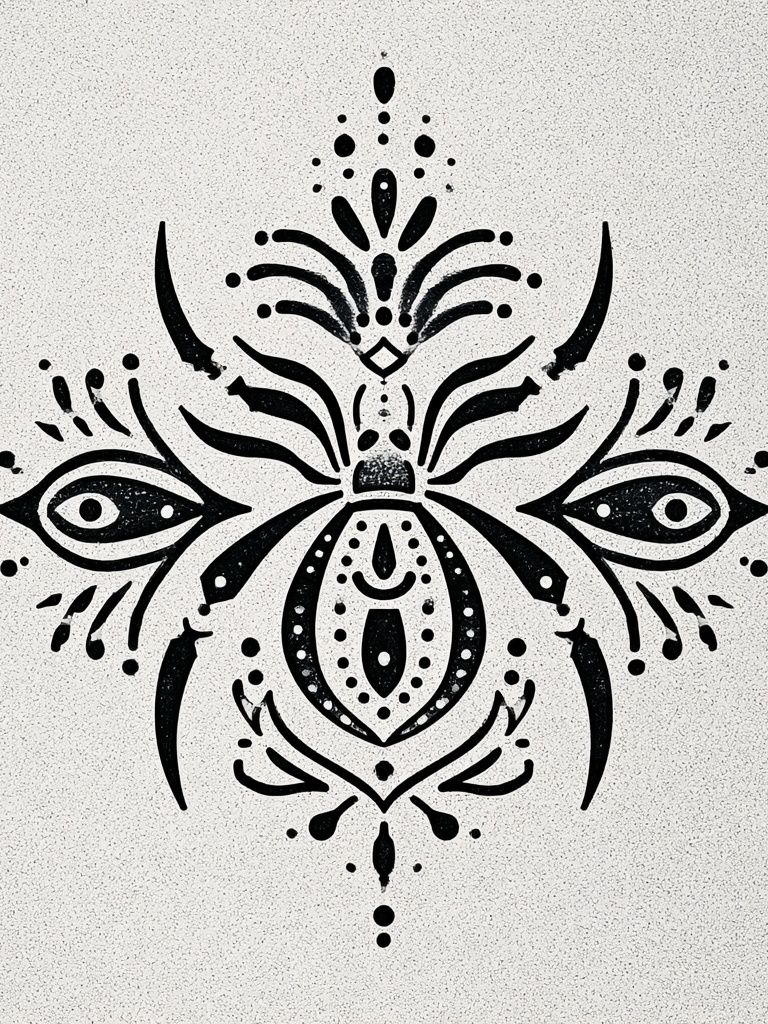 Ornamental Beetle Illustration Poster. poster detail