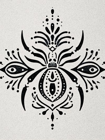 Ornamental Beetle Illustration Poster. poster