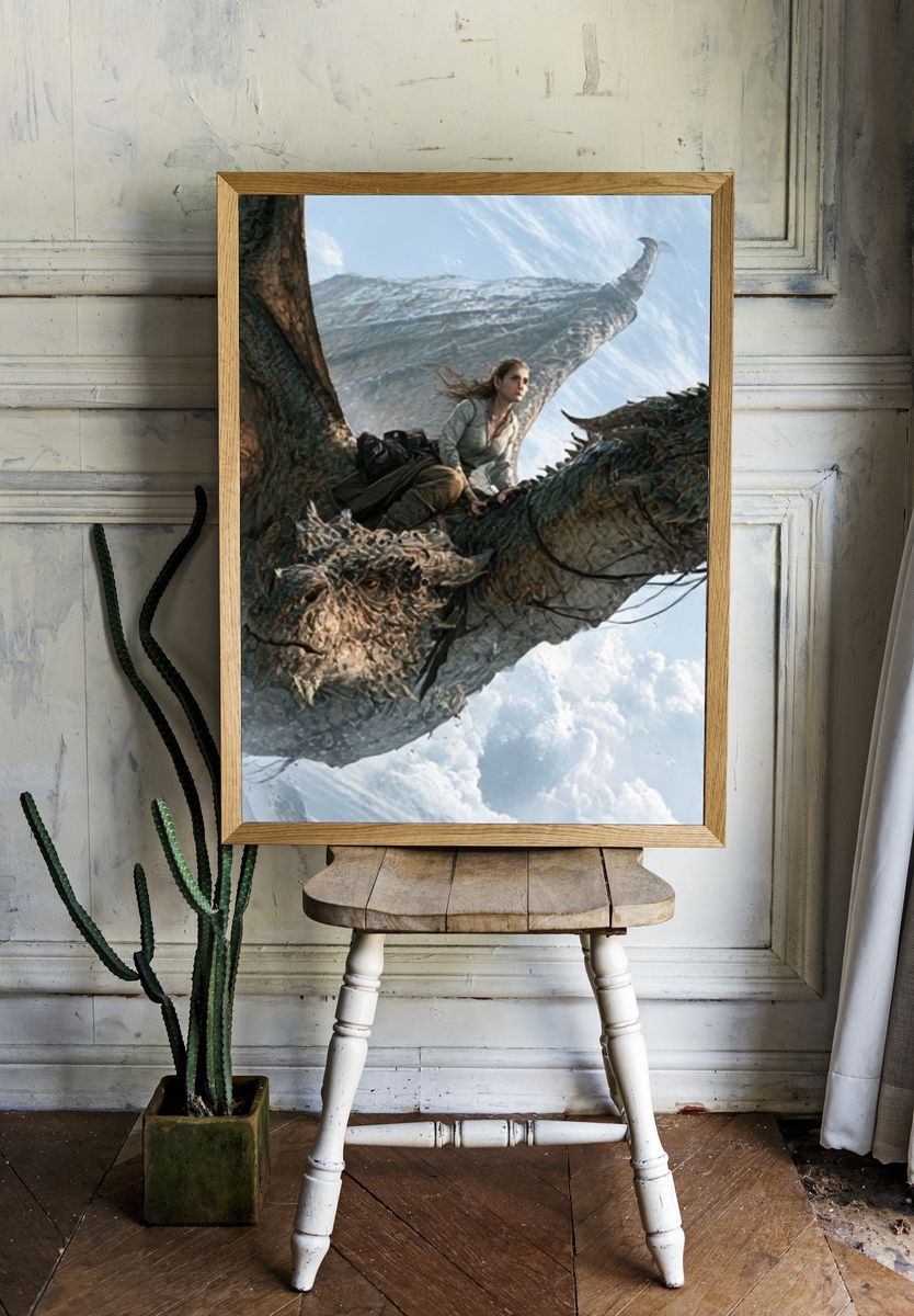 Dragon Rider Fantasy Print. room preview
