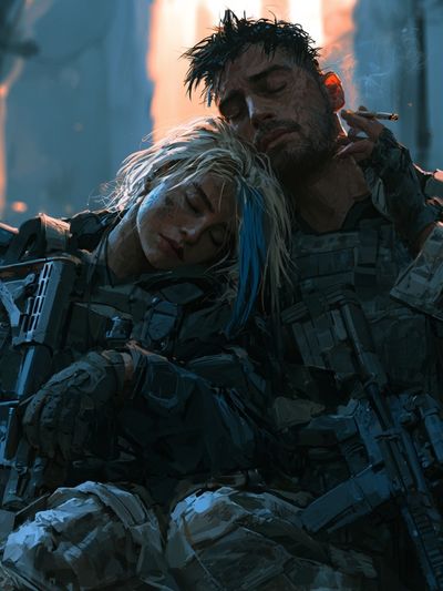 Cyberpunk Soldiers — Sci-Fi Print.
