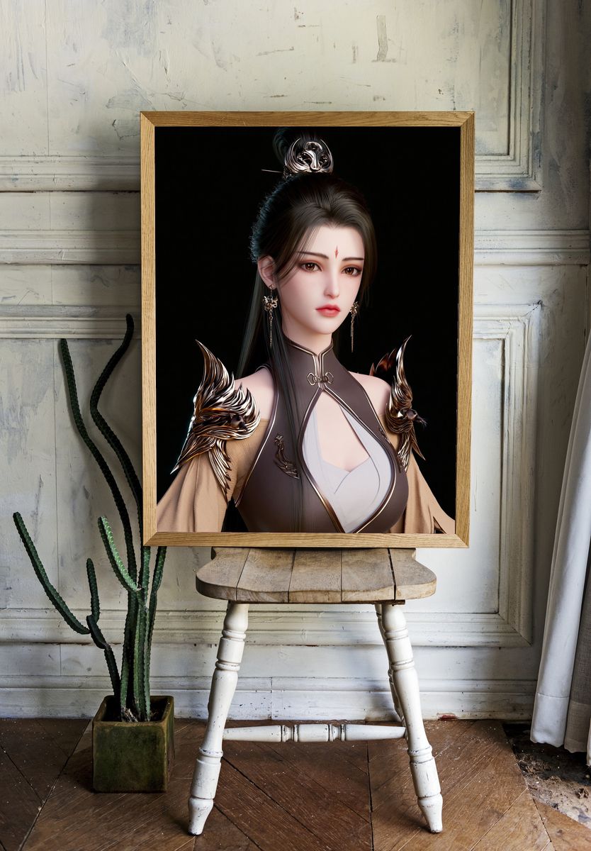 Floral Fashion Dreamscape Print. room preview