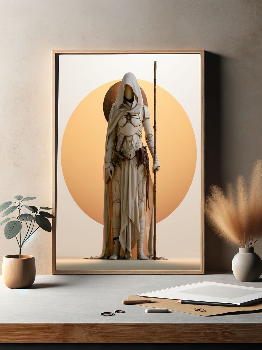 Desert Guardian Digital Art Poster. — room view 2