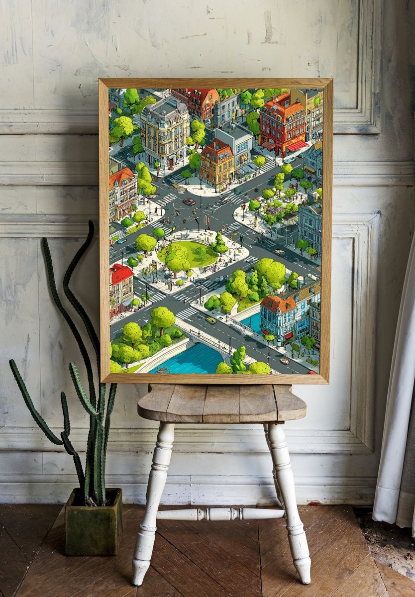 Isometric City Park Poster. room preview