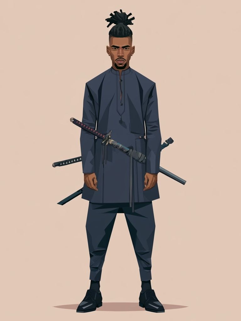 Samurai Warrior Illustration Poster. poster detail