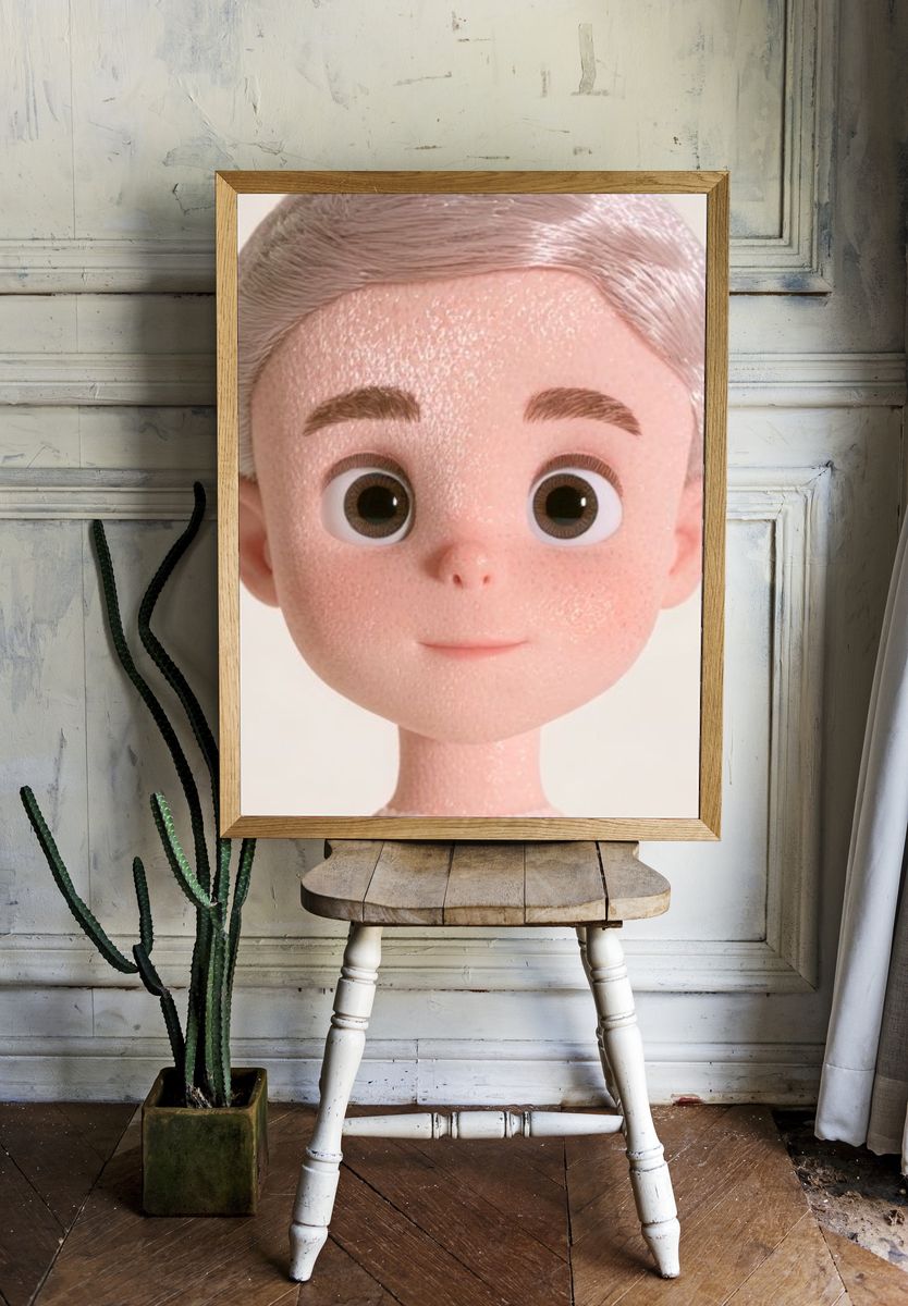 Cute Doll Portrait Poster. — room view 1