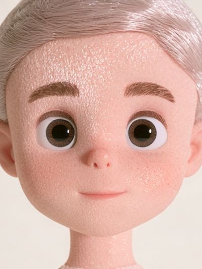 Cute Doll Portrait Poster. poster