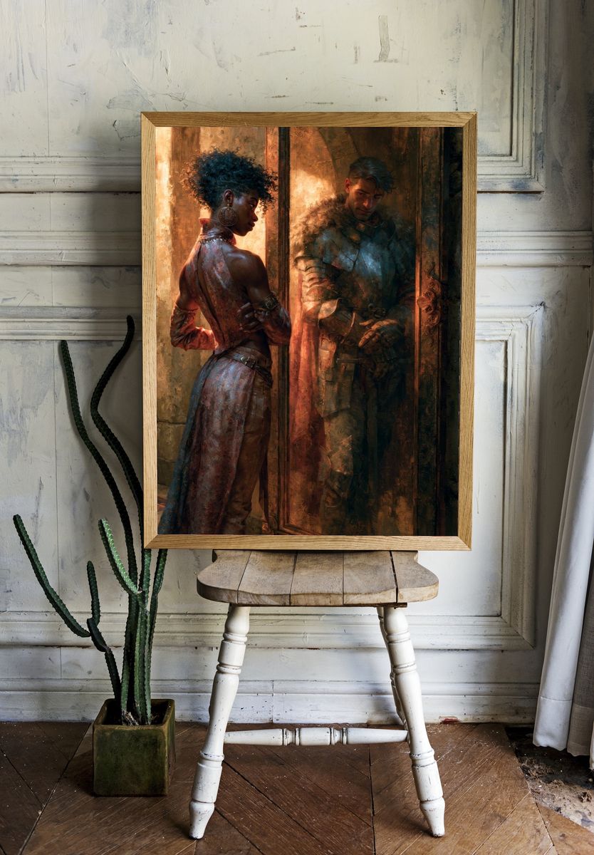 Medieval Fantasy Portrait Print. room preview