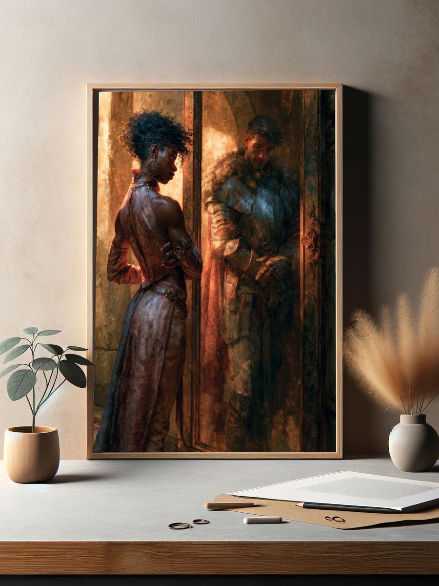 Medieval Fantasy Portrait Print. — room view 2