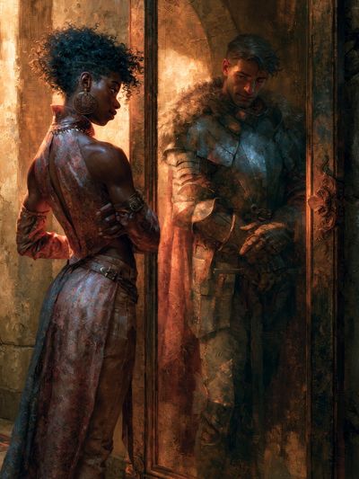 Medieval Fantasy Portrait Print. poster