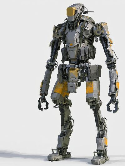 Armored Robot Digital Art Poster.