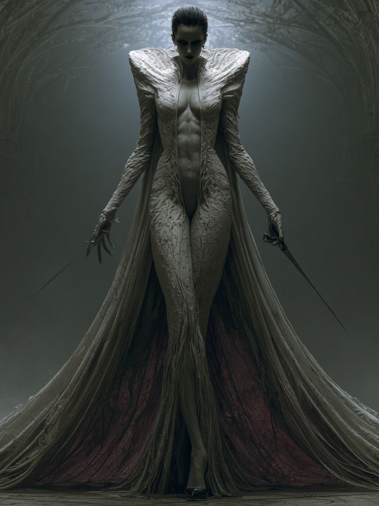Dark Gothic Queen Illustration Poster. poster detail