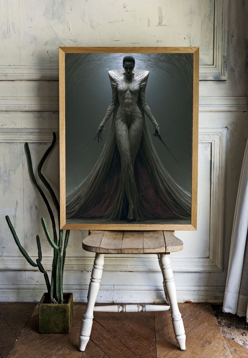 Dark Gothic Queen Illustration Poster. room preview
