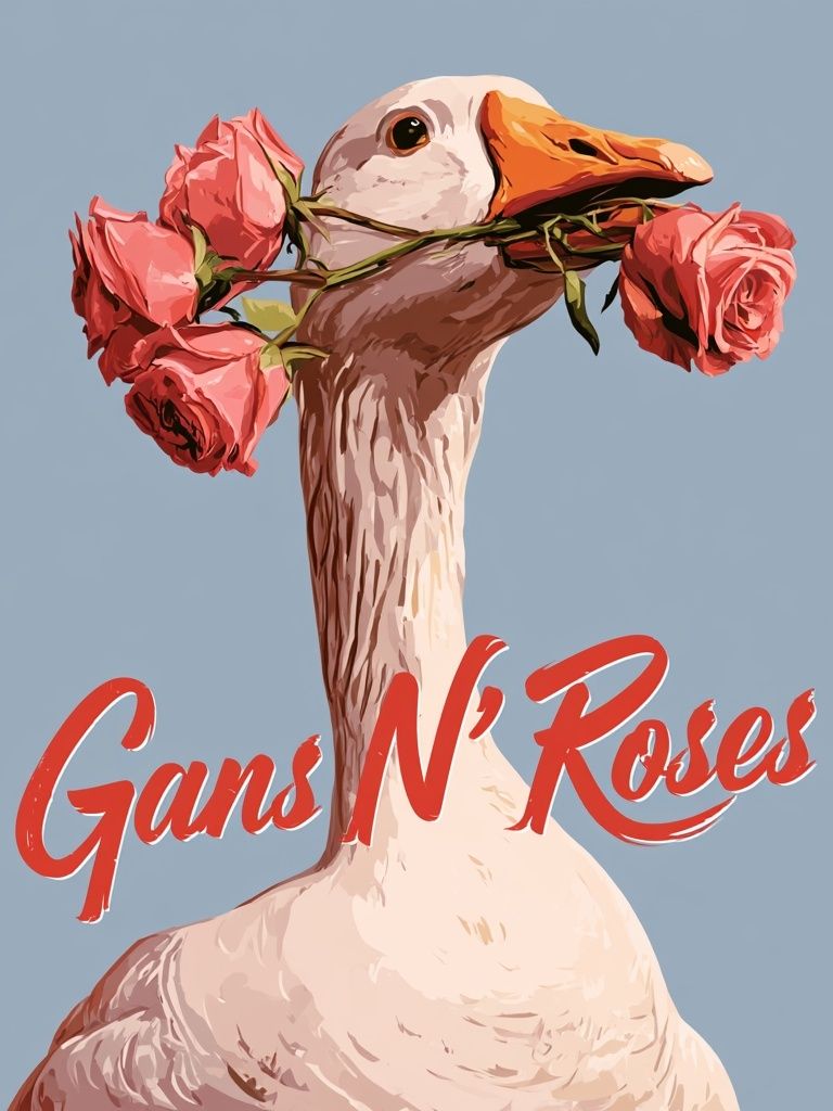 Gans N' Roses Typography Poster. poster detail