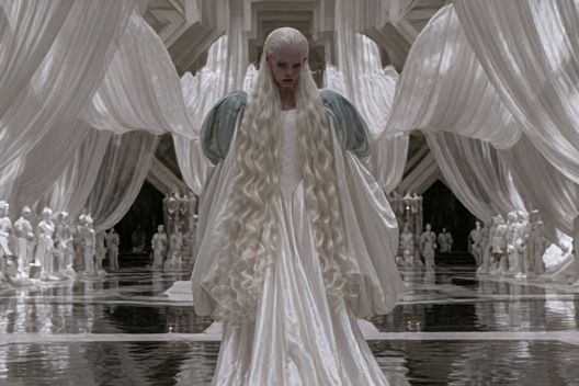 Fantasy Palace Figure Illustration Print. poster — illustration art