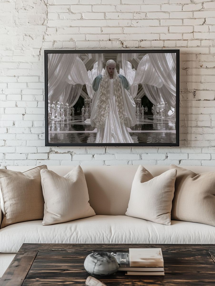 Fantasy Palace Figure Illustration Print. room preview
