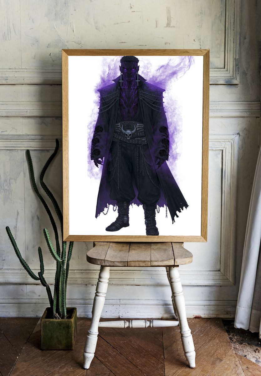 Dark Gothic Demon Character Poster. room preview