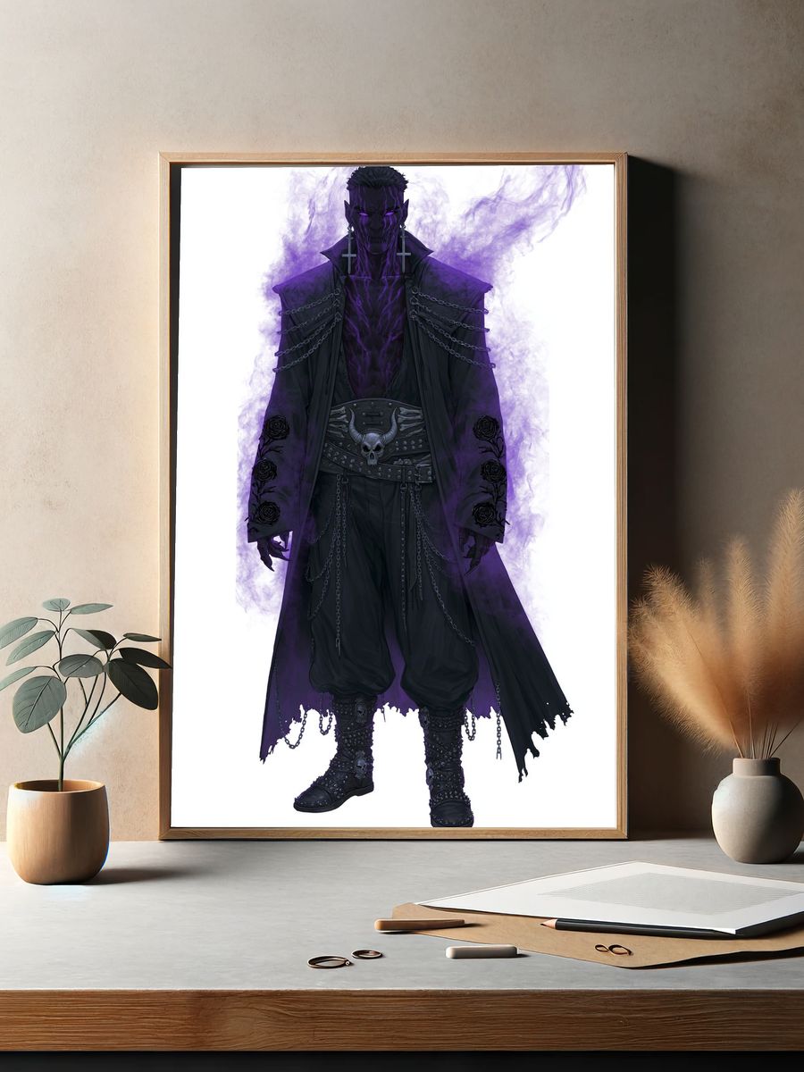 Dark Gothic Demon Character Poster. — room view 2