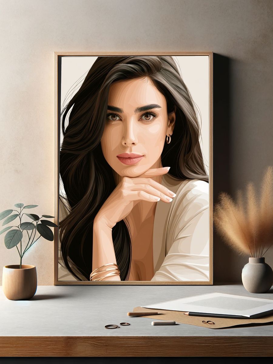 Elegant Woman Portrait Print. — room view 2
