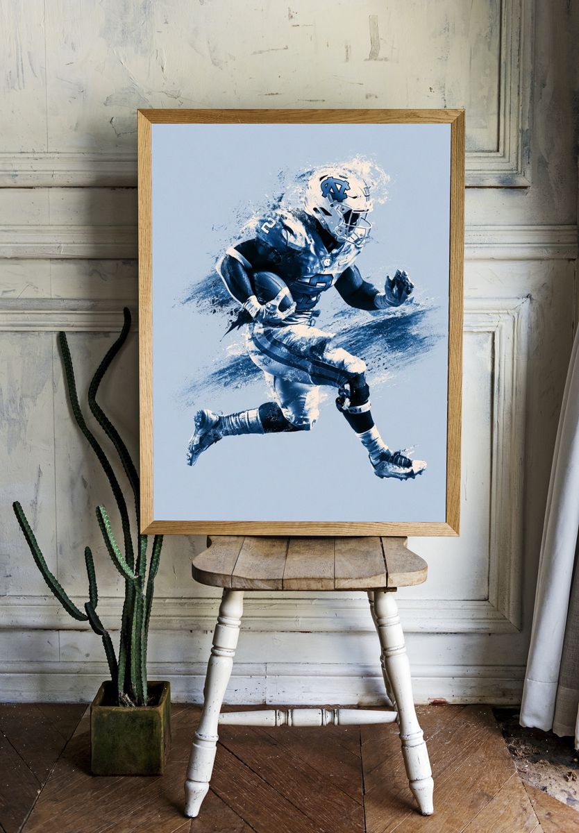 Football Runner Illustration Poster. room preview