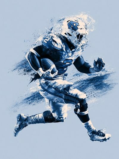 Football Runner Illustration Poster.