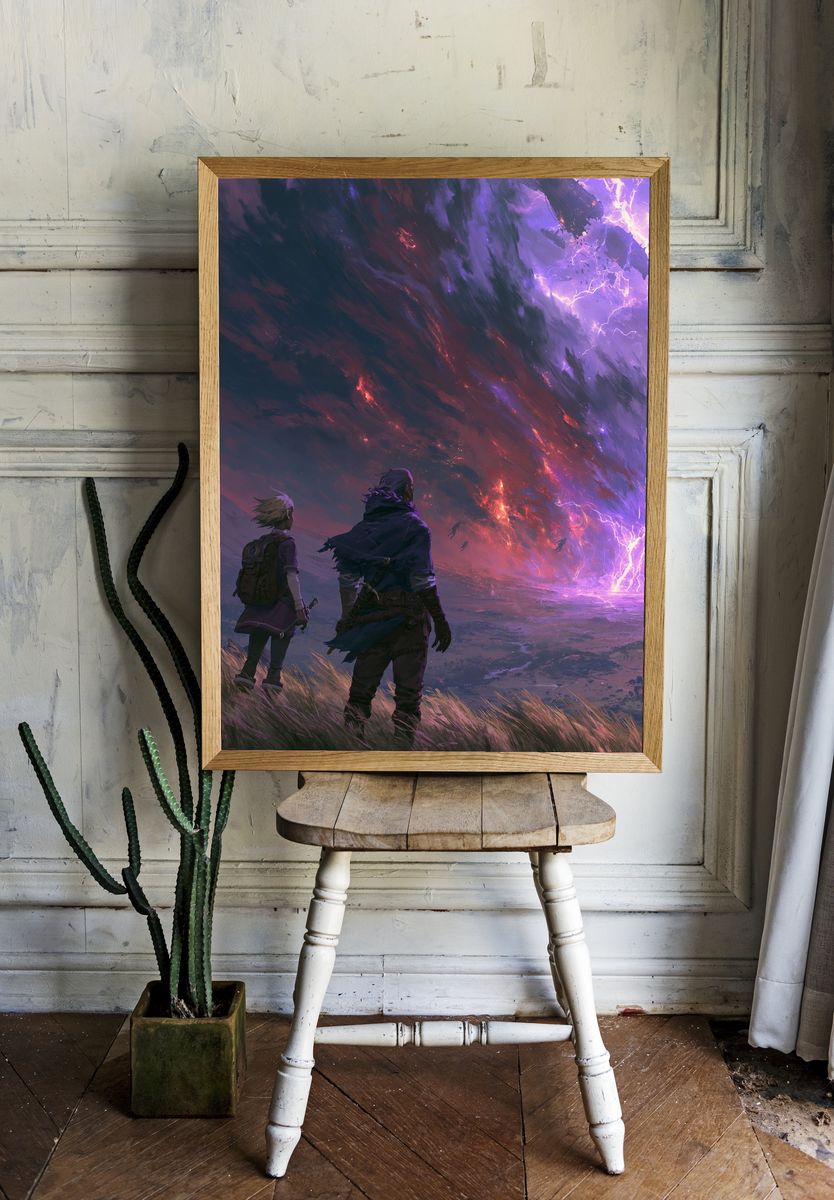 Fantasy Lightning Rift Poster. room preview