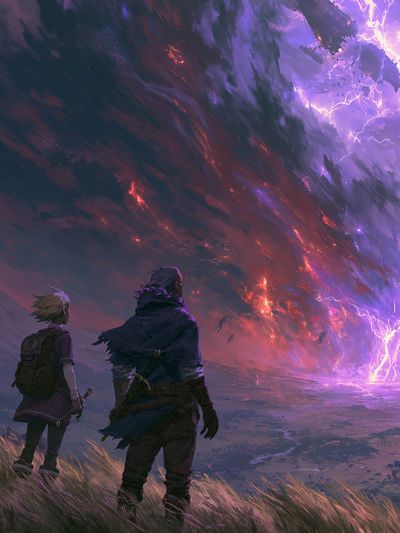 Fantasy Lightning Rift Poster.