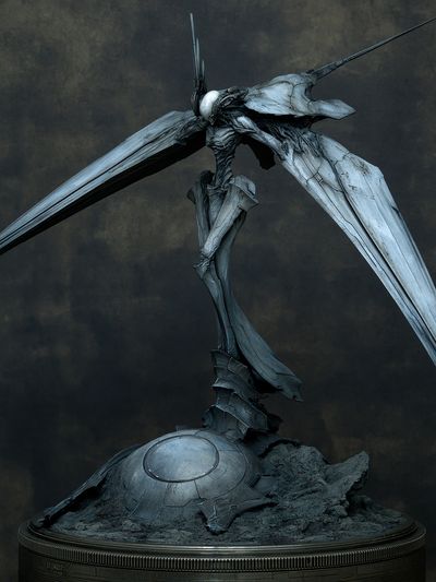 Alien Creature Sculpture Print.