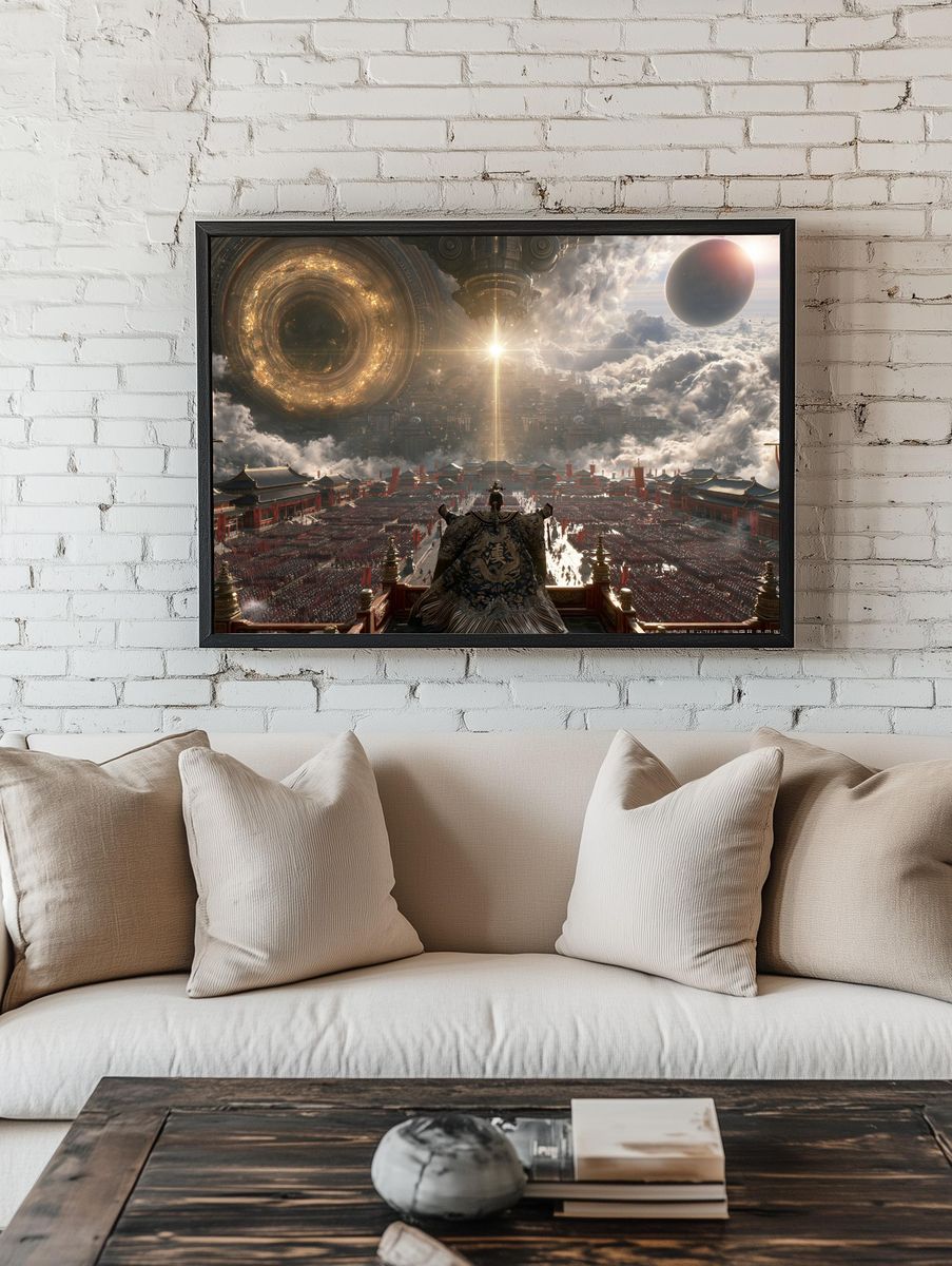 Celestial Imperial City Sci-Fi Poster. — room view 1