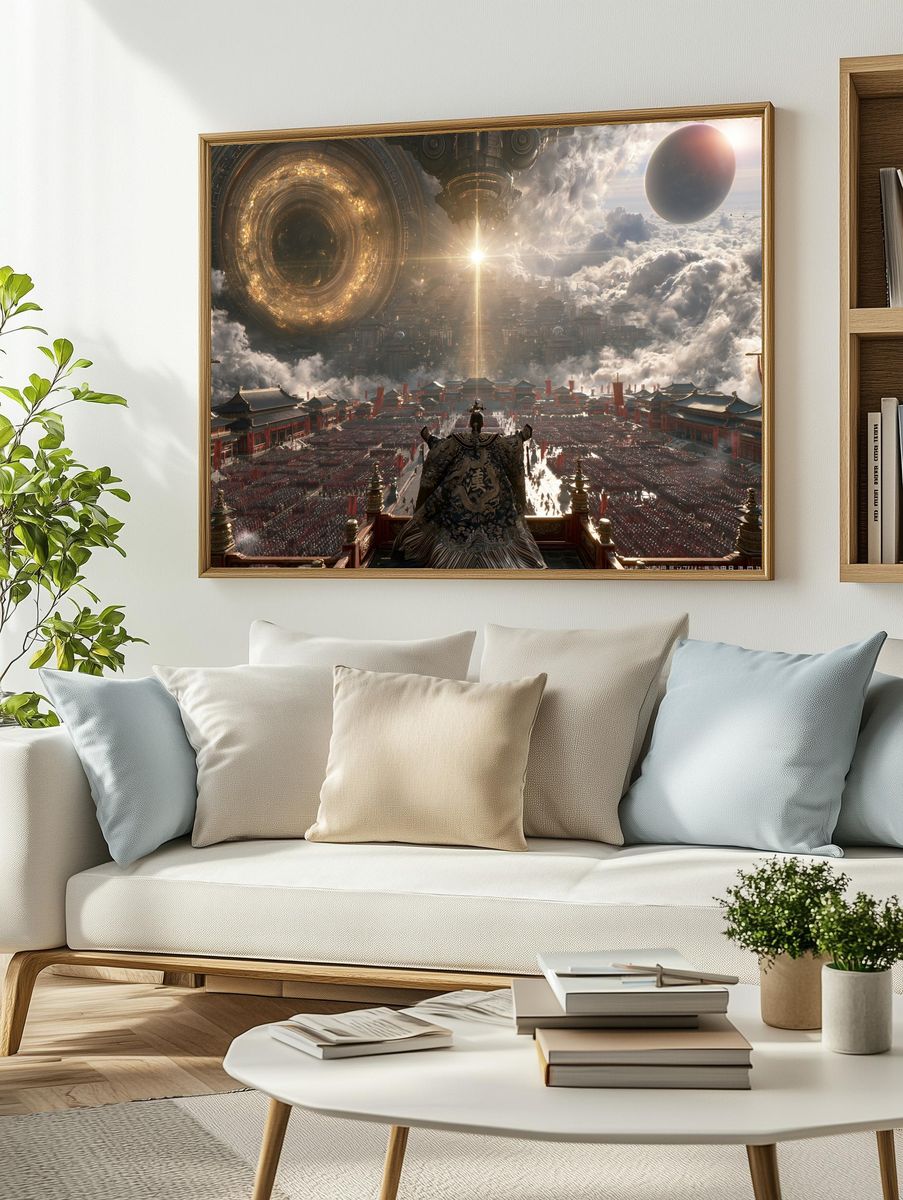 Celestial Imperial City Sci-Fi Poster. — room view 2