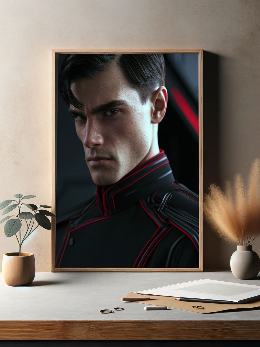 Cyberpunk Portrait Poster. — room view 2