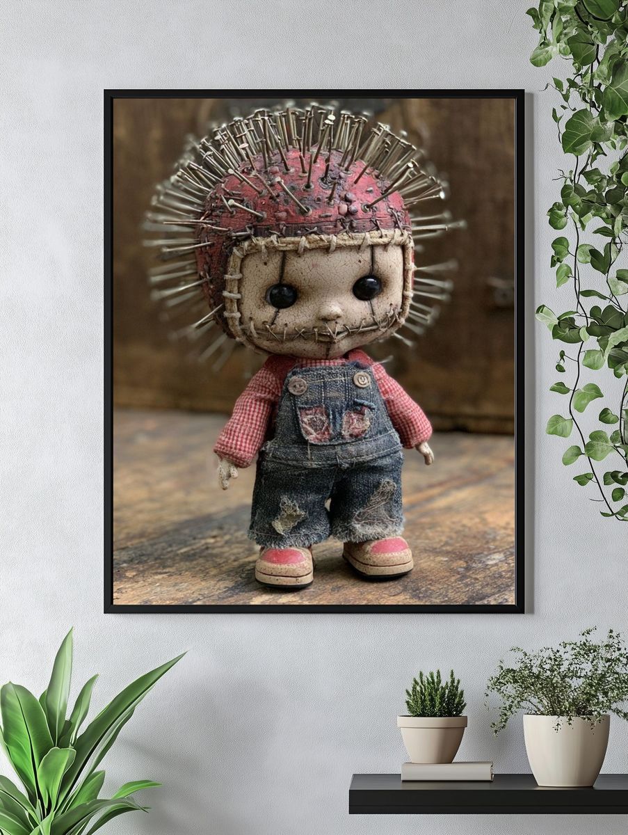 Voodoo Doll Portrait Print. — room view 4