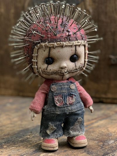 Voodoo Doll Portrait Print.