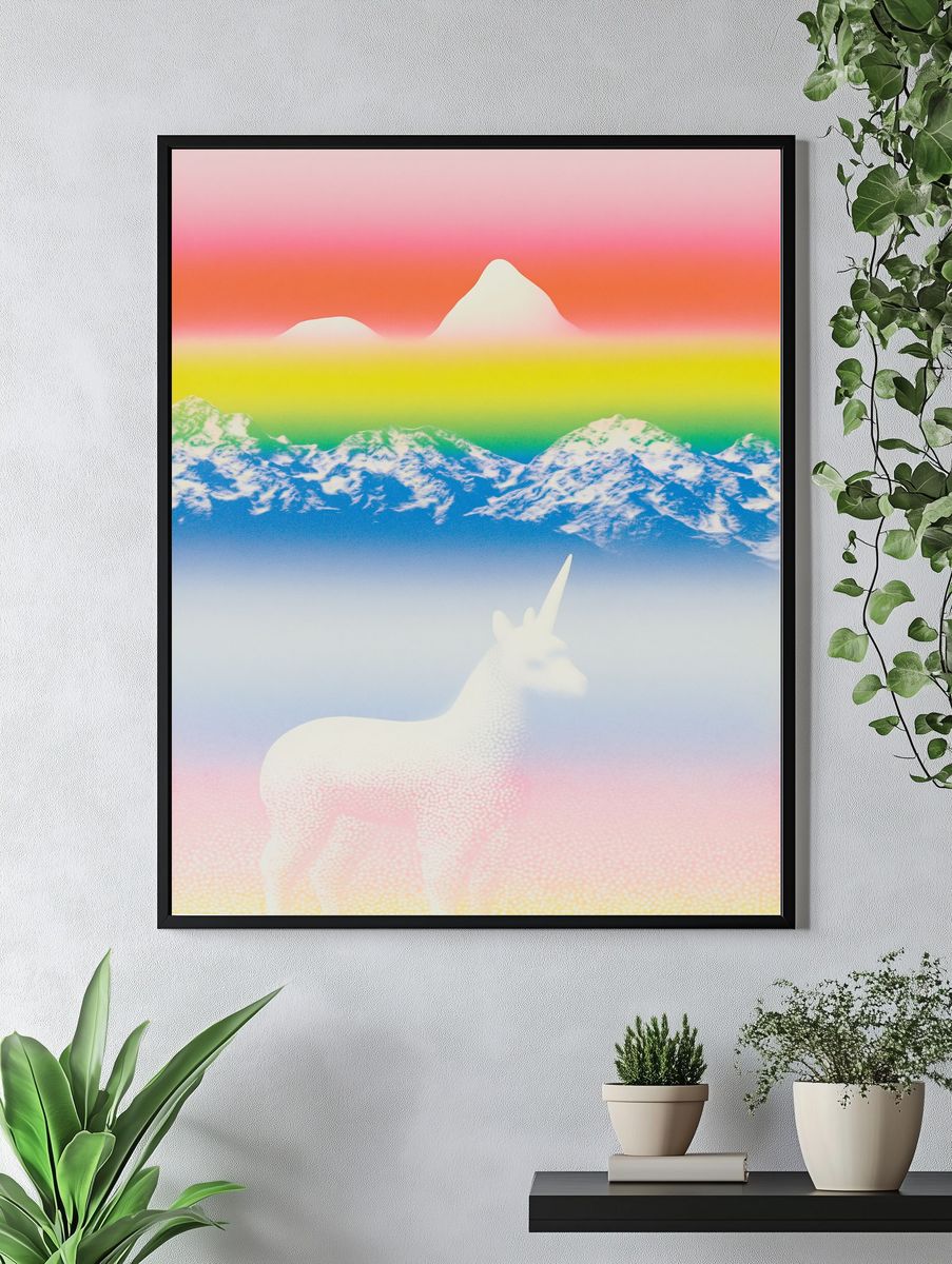 Dreamscape Unicorn Mountains Poster. — room view 4