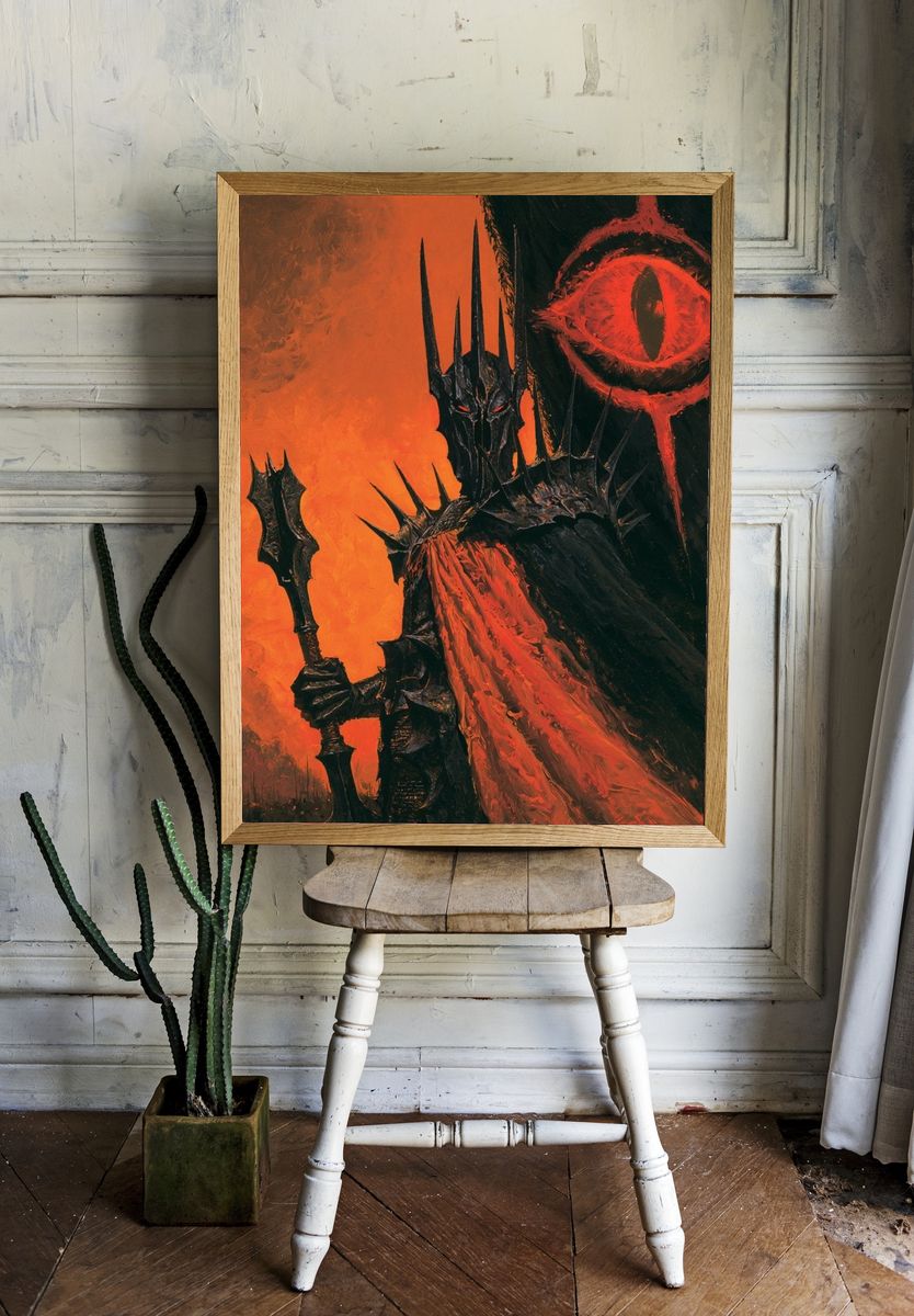 Sauron Dark Fantasy Poster. room preview